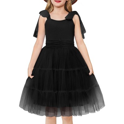 Arshiner Girls Dresses Summer Sleeveless Bow-Tie Straps Formal
