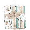 Hudson Baby Infant Boy Cotton Flannel Burp Cloths Bundle, Boy Woodland Pals, One Size - 2 of 4