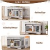 47" Dog Furniture Crate, Large Furniture Style Dog Crate w/ 2 Storage Draws & Removable Divider & Triple Door Design for Large/Medium/Small Dogs - 4 of 4