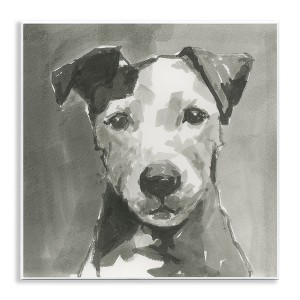 Stupell Industries Muted Dog with Quiet Expression Wall Plaque Art, 12" x 12" - 1 of 4