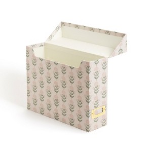 U Brands Flip Top File and Storage Box Printed Canvas Handcrafted Haven ...