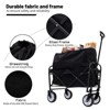 RISOKEYS Foldable Utility Beach Wagon Cart , Heavy Duty Utility Wagon Grocery Cart,3pcs Plastic Liner Bag,for Gardening, Beach, Picnics - 2 of 4
