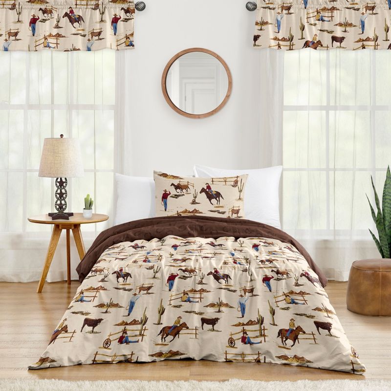 Sweet Jojo Designs Boy Twin Comforter Bedding Set Wild West Cowboy Multicolor 4pc, 1 of 7