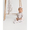 MiniMoi 3 Piece Baby Girls Floral Toile Rayon from Bamboo Blend Footie Set - 2 of 3