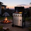 BAOURE 4-Burner Propane Gas BBQ Grill, 34,200 BTU Outdoor Barbecue with Dual Foldable Side Tables & Stainless Steel Warming Rack - 4 of 4