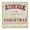 1.75 In Believe Coaster Set Christmas Snowman Coasters - 4 of 4