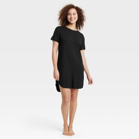 Women's Beautifully Soft Short Sleeve Dress - Stars Above™ Black S : Target