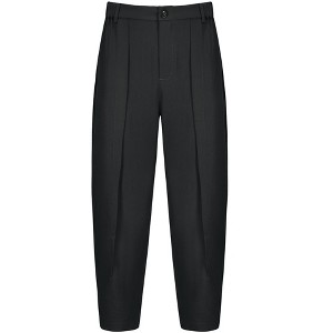 INSPIRE CHIC Men's Cropped Solid Color Elastic Waist Ankle Length Tapered Pants - 1 of 4