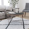 Merrick Lane Tempered Glass Coffee Table in Black with Matte Gold Round Metal Frame - 3 of 4