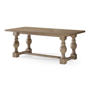 Maven Lane Leon Traditional Wooden Dining Table in Antiqued Grey Finish - 1 of 4
