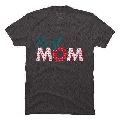 Men's Design By Humans Best Mom Heart Pattern By Semir T-Shirt