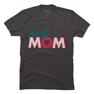 Men's Design By Humans Best Mom Heart Pattern By Semir T-Shirt - 1 of 2