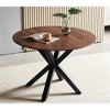 XINGHANZHENXUAN Coffee Table, Mid-century Dining Table With Round MDF Table Top, End Table Leisure Coffee Table - 3 of 4
