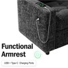 Dyonery 5-Seat Sectional Sleeper Sofa Bed with Pull Out Bed,Adjustable Backrest,USB Ports Convertible L Shaped Sectional Couches,Tool-Free Assembly - 4 of 4
