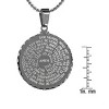 Steeltime stainless steel Our Father english prayer round pendant. Color Options: Silver, Gold, Rose Gold, Multi - 3 of 4