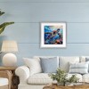 Stupell Industries Rainbow Sea Turtle & Bubbles Framed Print Under Glass Art, Gray, 16" x 16" - 3 of 4