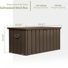100 Gallon Outdoor Storage Deck Box, Lockable Storage Container, Utility Storage Bench For Outside Cushions, Throw Pillows, Pool Supplies - 4 of 4