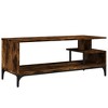 vidaXL TV Stand Smoked Oak 40.2 in.x15.7 in.x16.1 in. Engineered Wood and Powder-coated Steel - 2 of 4