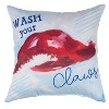 Manual Woodworks and Weavers Coastal Crab Throw Pillow – “Wash Your Claws” Climaweave Design - 3 of 3