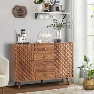 47.2" W Sideboard Buffets Cabinet with 4 Drawers, Buffets Cabinet with Storage, Wood Farmhouse Buffet Cabinets with 2 Door - 1 of 4