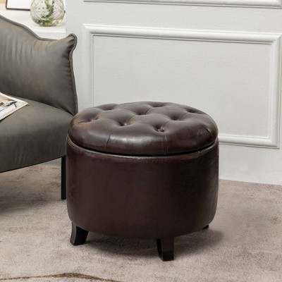 Designs4Comfort Round Storage Ottoman - Breighton Home