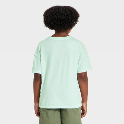 Детские Cat & Jack Boys' Beach Short Sleeve Oversized Graphic T-Shirt - Cat & Jack™ Mint Green M — фото 3
