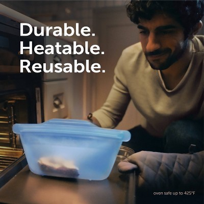 Blue Medium Silicone Freezer-to-Oven Bowl, 32 oz