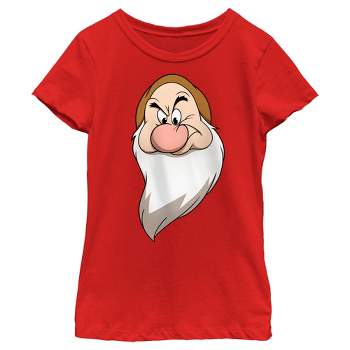Girl's Snow White and the Seven Dwarves Grumpy's Face T-Shirt