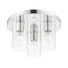 Livex Lighting Zurich 3 - Light Flush Mount in  Polished Chrome - 4 of 4