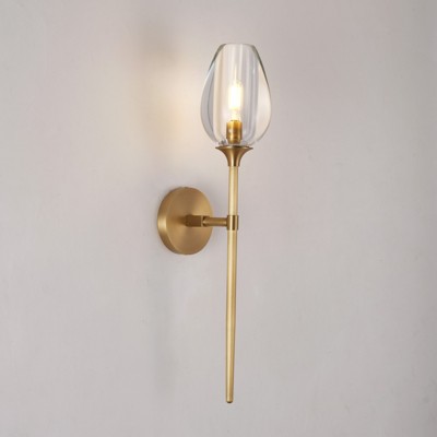 CityFurn 1-Light Modern Wall Sconces with Glass Shade