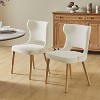 Leticia Mid-century Modern Wingback Dining Chair with Solid Wood Legs Set of 2|ARTFUL LIVING DESIGN - 3 of 4