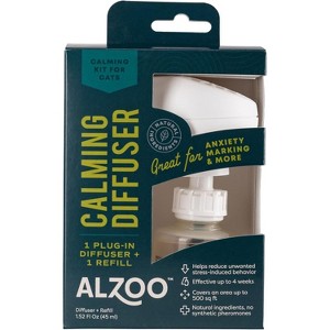 ALZOO Calming Diffuser for Cats, Includes 1 Plug-in Diffuser & 1 Refill, 100% Plant-Based Active Ingredients, Covers Up to 500 Sq. Ft, 1.52 Fl. Oz. - 1 of 4