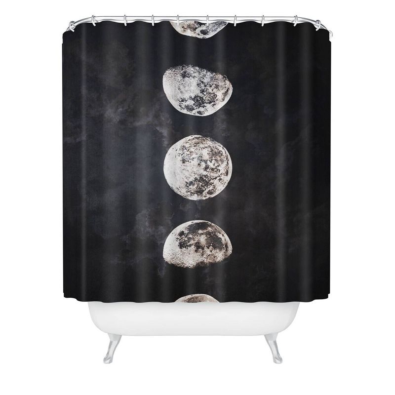 Emanuela Carratoni Mystery Moon Shower Curtain Black/White - Deny Designs, 1 of 6