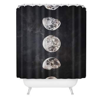 Emanuela Carratoni Mystery Moon Shower Curtain Black/White - Deny Designs