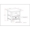Vynxaria End Table - Tobacco Brown, 18.1" D x 20" W x 19.5" H - 4 of 4