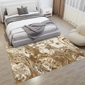 Luxury Washable Rug - Abstract Marble Non-Slip Accent Rug for Living Room & Kitchen - 1 of 4