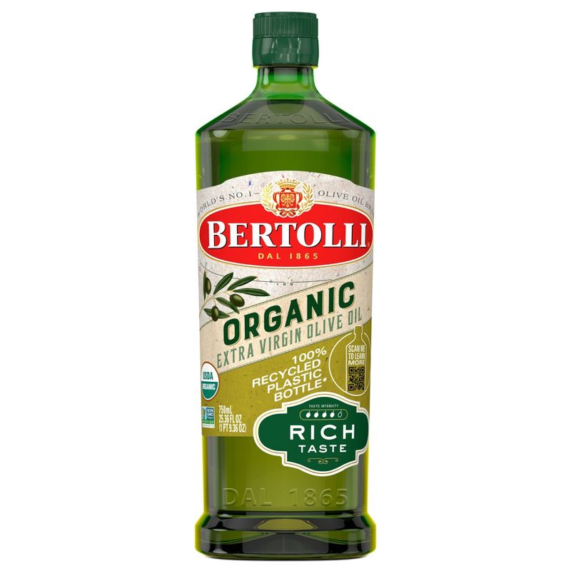Bertolli Organic Extra Virgin Olive Oil Rich Taste - 25.36oz, 1 of 7