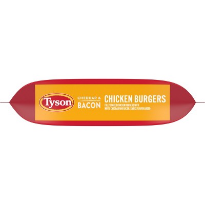 Tyson Bacon & Cheddar Boneless Chicken Burger - Frozen - 20oz