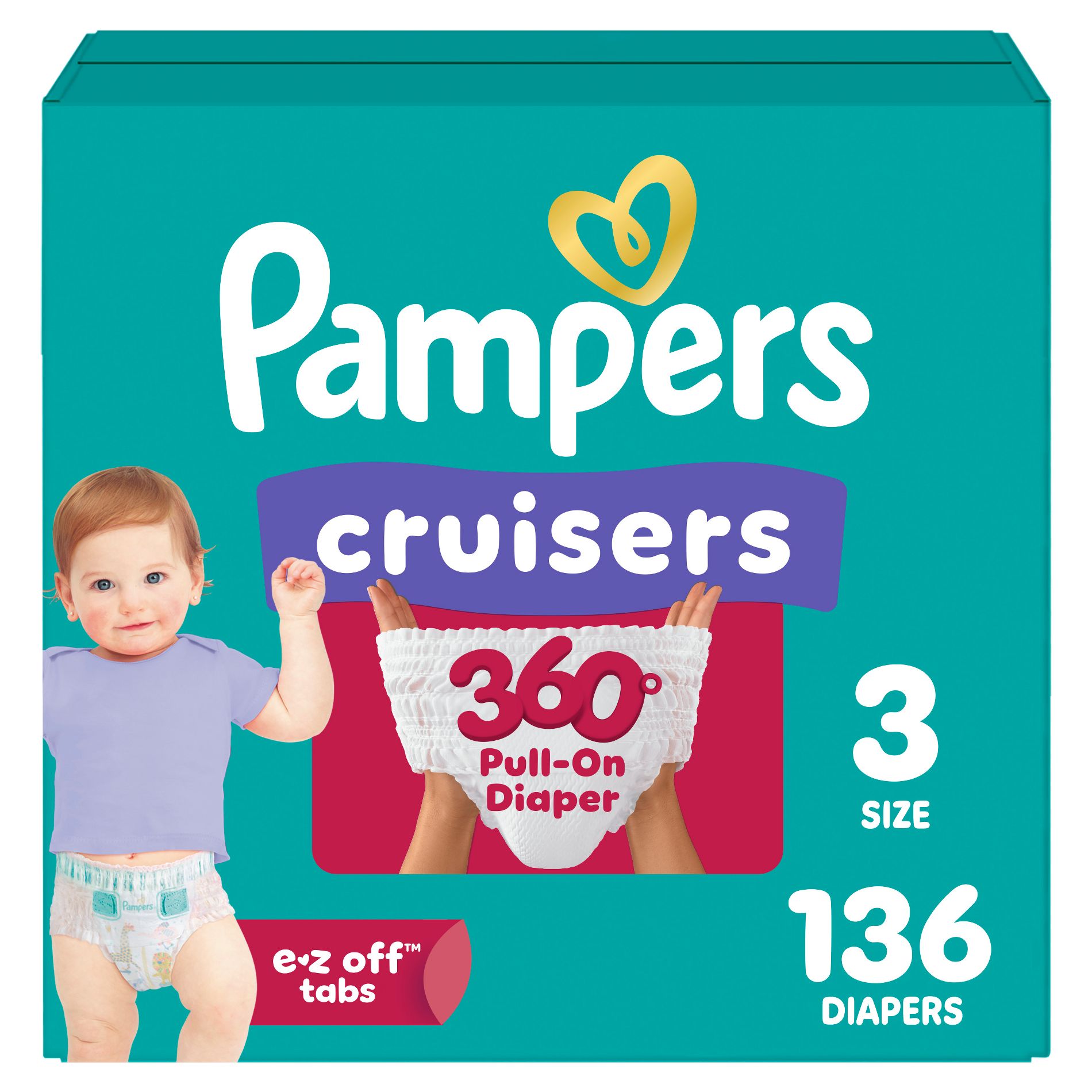 Pampers Cruisers 360 Diapers - (Select Size and Count)