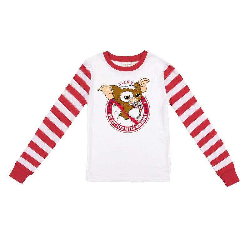 Gremlins Gizmo Do Not Feed After Midnight Boy's Red & White Striped Sleep Set, 2 of 5