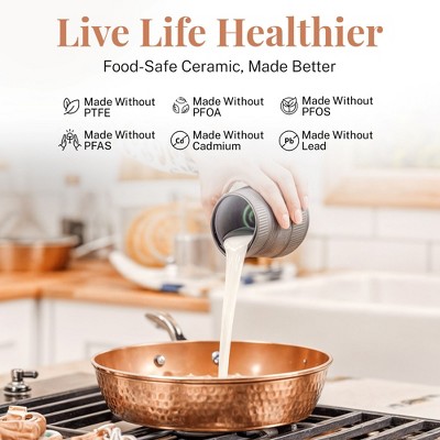 Gotham Steel Hammered Copper 15-Piece Nonstick Cookware Set