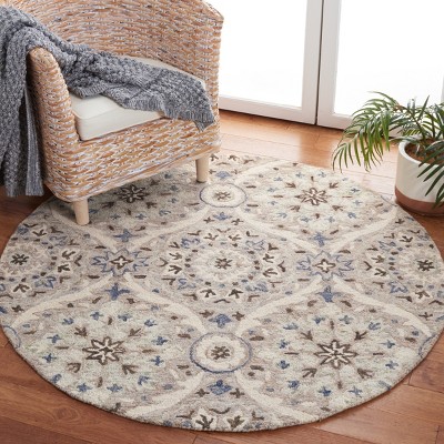 Aspen Chic Handmade Square Gray Wool Area Rug - 5' x 5'