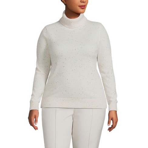 Ivory cashmere turtleneck clearance sweater