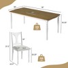 Extendable Wood Dining Table with Removable Leaf, 7 Pieces Kitchen Table Set with 6 Upholstered Chair - 2 of 4