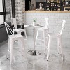 Emma and Oliver 23.75" Round 26.25" - 35.75 Adjustable Height White Wood Table - 2 of 4