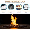 SereneLife Outdoor Propane Gas Fire Pit Table - 50,000 BTU Auto-Ignition Gas Firepit with Glass Wind Guard - SLFPTL.5 - 4 of 4
