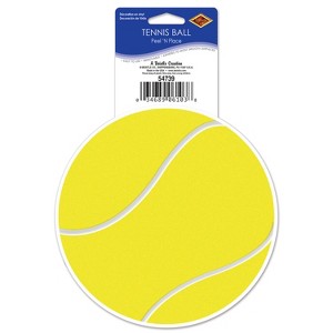 Beistle Tennis Ball Peel 'N Place, 5.25" Sh, (6/Pkg) Multicolored - 1 of 1