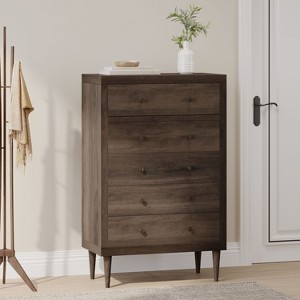 Industrial 5-Drawer Dresser Modern closet Chest Storage Cabinet living Room-Christopher Knight Home - 1 of 4