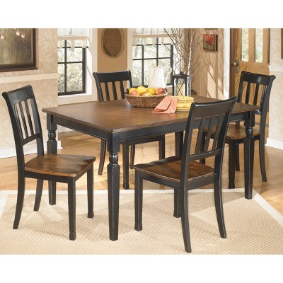 Owingsville Rectangular Dining Room Table Wood/Black/Brown - Signature Design by Ashley