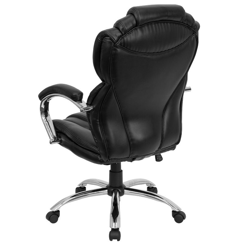 Flash Furniture High Back Transitional Style Black LeatherSoft Executive Swivel Office Chair with Arms, 3 of 8
